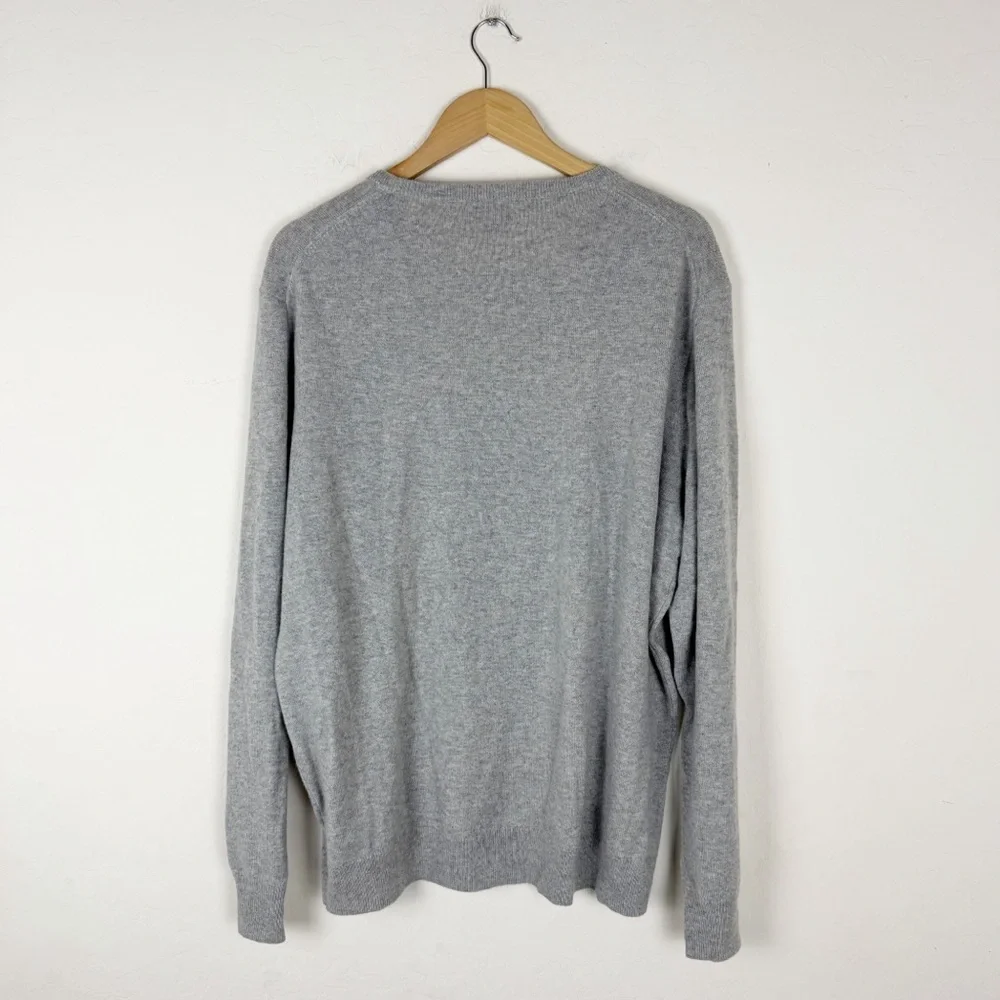 J. Crew Everyday 100% Cashmere Crewneck Sweater Gray Long Sleeve